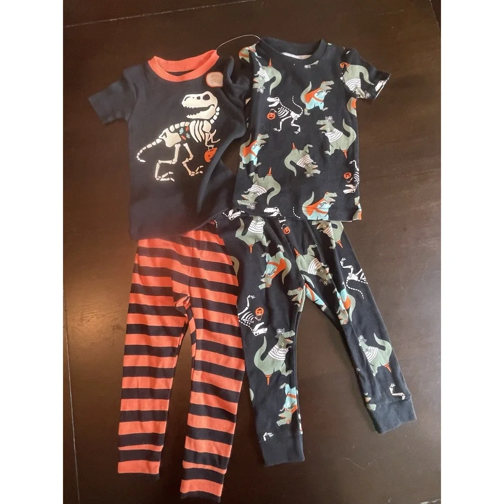 Carter's Baby Size 12 m Halloween T-Rex 4-Piece Pajama Set New with Tags